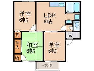 セジュールダイヤ壱番館の物件間取画像